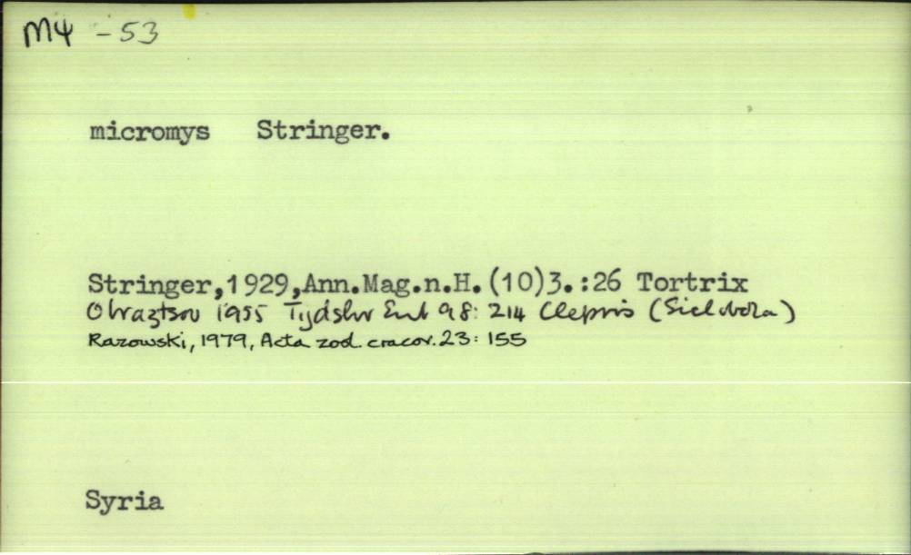 front of card